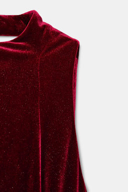 VELVET MIDI DRESS - Zara фото 11