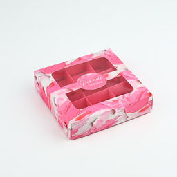 Цена за 5 шт. Коробка для конфет «Яркие краски», 14.7×14.7×3.5 см