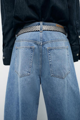 TRF CURVE TAPERED HIGH-WAIST JEANS - Zara фото 4