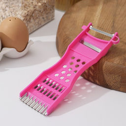 Цена за 2 шт. Овощечистка с тёркой и шинковкой Доляна, 17 см, зелёная