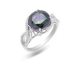 Кольцо из серебра мистик кварц, МЦВ013мк