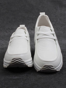 03-A1011-9 WHITE Полуботинки спортивные женские (натуральная кожа)