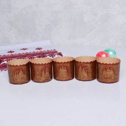 Цена за 20 шт. Форма для кулича бумажная Деко-про «Собор золотой», 70×60 мм, МИКС