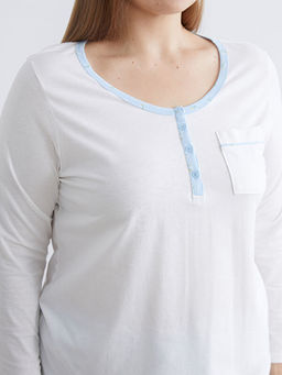 B?y?k Beden U Yaka Kad?n Pijama Tak?m?