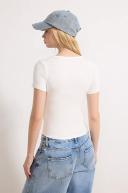 Siyah Fitted/Vucuda Oturan Premium Yumusak Orme Bluz TWOSS26BZ00428 - Trendyolmilla фото 8