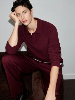 Джемпер из хлопка с отложным воротником / Zarina