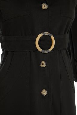 Siyah Baglama Detayl? Dokuma Elbise TWOAW20EL1156