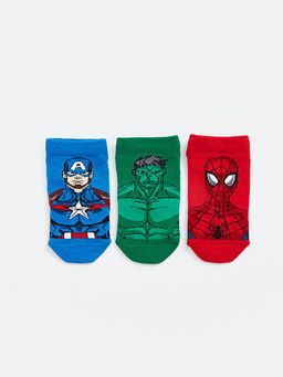 Spiderman Desenli Erkek ?ocuk Patik ?orap 3l?
