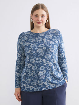 Bisiklet Yaka Desenli Bluz