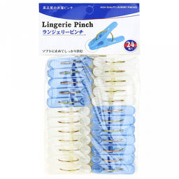 Прищепка пластмассовая 24 штук "Белое и синее" (Китай)