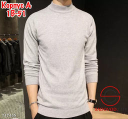 Мужская однотонная водолазка