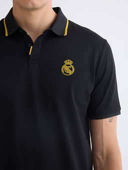 Polo Yaka Real Madrid Bask?l? Erkek Taraftar Ti??rt