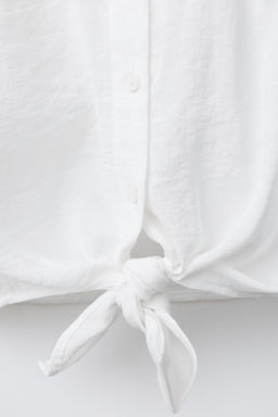 CAMISA FLUIDA NUDO / Blanco - Zara фото 4