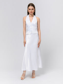 Юбка белого цвета длины миди - 1001dress фото 3