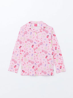 G?mlek Yaka Barbie Bask?l? K?z ?ocuk Pijama Tak?m? - Waikiki фото 2