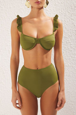 TRENDYOLMILLA Haki Yuksek Bel Regular Bikini Alt? TBESS25BA00018 фото 4