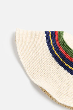 CROCHET HAT WITH STRIPES - Zara фото 7