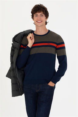U. S. Polo Assn / Мужской темно-синий свитер - U.s. polo assn фото 8