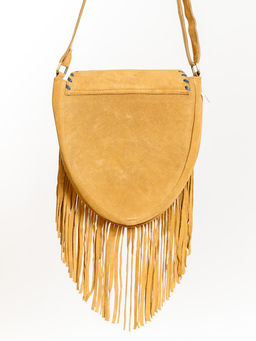 Сумка замшевая с бахромой через плечо №1127/2 - Ганг фото 5