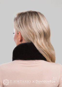 Шарф-воротник экомех блэк