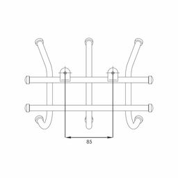 Вешалка "Норма-3" 15*17*80 (бел.,медн.,серебр.,черн., кор.) арт. ВН 64