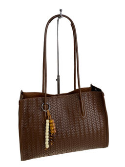 Женская сумка из искусственной кожи, цвет шоколад