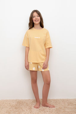 Crockid _ КБ 2828/абрикосовый щербет,цветы пижама для дев