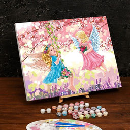 Картина по номерам на холсте с подрамником Ангелочки 4050 см - Школа талантов фото 2