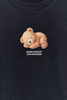 CAMISETA MANGA CORTA OSO / Marino oscuro - Zara фото 6