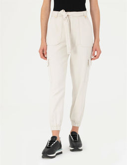 Krem Keten Kar___ml_ Jogger Fit Kanvas Pantolon - Pierre cardin фото 2