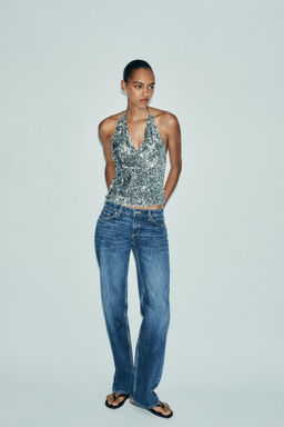 SEQUINNED HALTER TOP - Zara фото 15