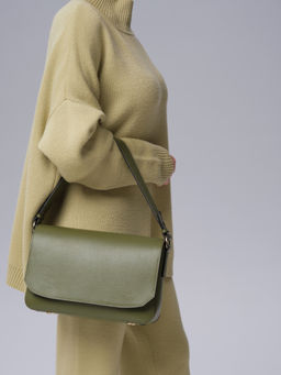 Сумка на плечо Deboro 30512 зеленая водоросль