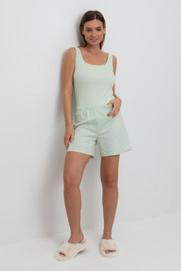 Е 20039/24/пастельно-зеленый,горошек пижама жен