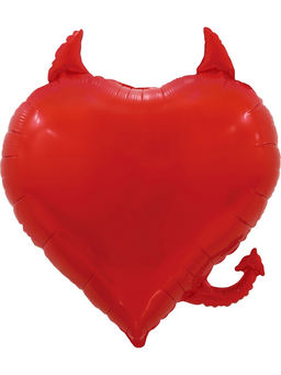 Воздушный шар фольгированный 30" «Сердце, Чертенок»