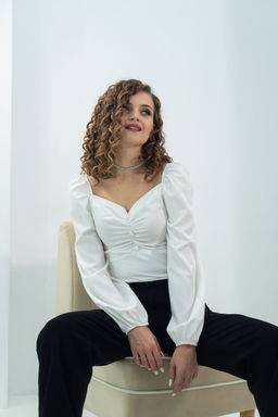 Блузка Ирэн (белый) - Nadi bordo фото 3