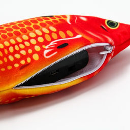 Игрушка для кошек Золотой окунь с двигающимся хвостом и с USB-зарядкой, 28 см - Пижон фото 4