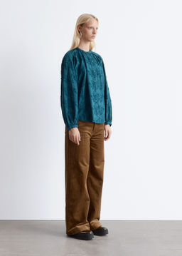 Blusa voluminosa con apliques florales - H&m фото 5
