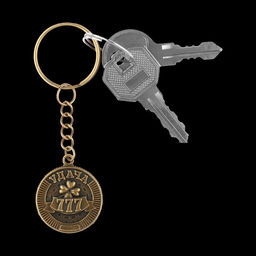 Брелок для ключей, металлический, оберег «Богатство» диаметр 2.5 см