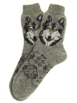 Носки мужские "Волк с звёздами" 7874-1