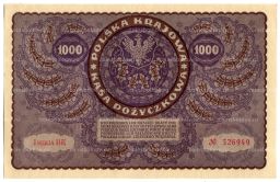 Банкнота 1000 марок 1919 года Польша