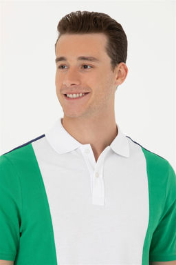 Мужская зеленая футболка с воротником-поло - U.s. polo assn фото 9