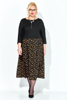 Платье Anastasia 1309 черный+принт