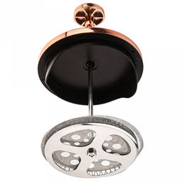 Френч-пресс металлический корпус "Восторг" 800мл, д10см h19см, глянцевый, цвет - розовое золото (медный), колба - термостойкое стекло д9,7см h15,3см, в подарочной коробке (Китай)