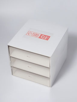 Органайзер для хранения BASIC, многоуровневый, 3 секции, 15.4×14.6×16.7 см, белый, прозрачный