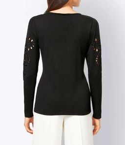 Пуловер, черный - Patrizia dini фото 4