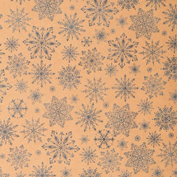 Цена за 10 шт. Бумага упаковочная бурый крафт «Снежинки», 50×70 см