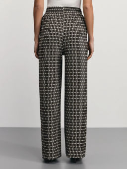 Брюки прямого кроя с принтом / Zarina  фото 4