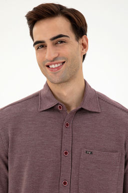 Мужская бордовая трикотажная рубашка Неожиданная скидка в корзине - U.s. polo assn фото 2