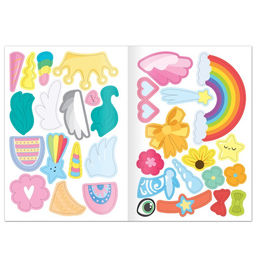 Книга с наклейками Поняшки и милашки. Создай свою милашку, 12 стр., 68 наклеек