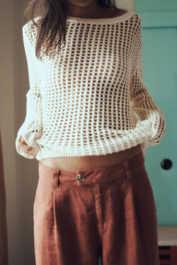 MESH KNIT SWEATER - Zara фото 2